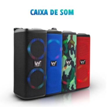 Imagem de Caixa De Som Bluetooth Sem Fio Portátil LED RGB Altomex AL-6091