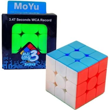 Imagem de Cubo Mágico 3x3x3 Stickerless Moyu Meilong, Multicor, Profissional, Ágil, Cores Vibrantes, Design Ergonômico, Mecanismo Avançado (JobStore)