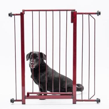 Imagem de Grade De Porta Pet Fit Collors Tubline Com Extensor - Cereja