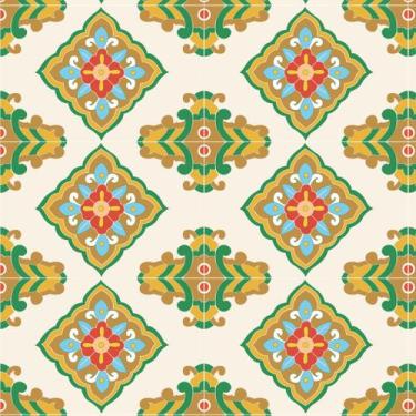 Imagem de Papel de Parede Adesivo Lavável Para Cozinha Banheiro Azulejo Rolo 1m 