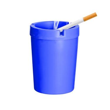 Imagem de Ohleats Cinzeiro de carro, cinzeiro automático à prova de vento, à prova de vento, autoextinguível, portátil, mini veículo, caixa de lixo para cigarros cabe na maioria dos porta-copos para escritório