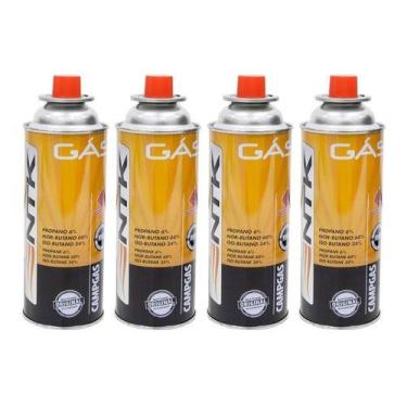 Imagem de Kit 4 Latas Refil Gás Maçarico Fogão Isqueiro Campgás Nautika