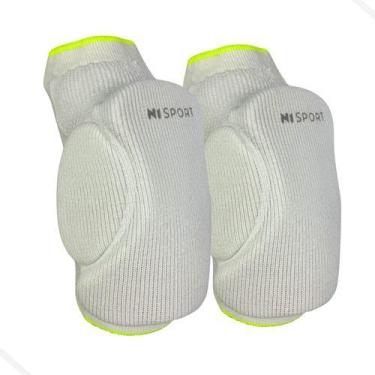 Imagem de Joelheira Vôlei N1 Sport Profissional Unissex 1 Par Knit 3d, G, Branco