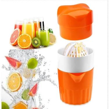 Imagem de Espremedor de frutas cítricas manual Jaliya's Hand Juicer com tampa rotativa para limão, toranja com coador e recipiente, 2 xícaras, espremedor de frutas cítricas com controle de polpa, descascador de