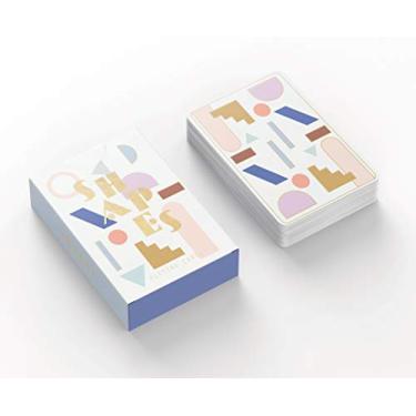 Imagem de DesignWorks Ink Cartas decorativas de índice padrão para pôquer, solitário e outros jogos de cartas - formas geométricas Art Deco