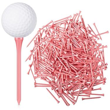 Imagem de Jenaai 200 peças de camisetas de golfe de bambu camisetas profissionais de golfe para mulheres e meninas acessórios de clube de golfe (8,5 cm, rosa claro)