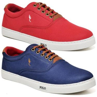 Imagem de Kit 2 Pares Sapatenis Masculino Casual Confortavel e Bonito - Polo Blu