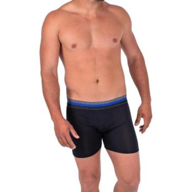 Imagem de Kit C/10 BOXER  LONG LEG Furadinha Cueca Box DRY FIT Lisa Com FORRO El