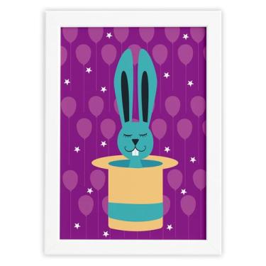 Imagem de Quadro Infantil Circo Tenda para Quarto Moldura Branca 33x43 - Quartin