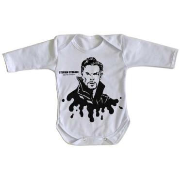 Imagem de body nenê criança roupa bebê manga longa Dr Estranho - Empório Dutra, 