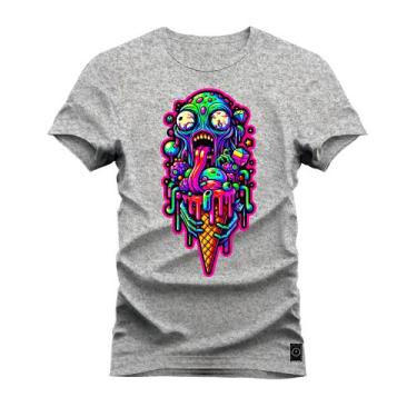 Imagem de Camiseta Plus Size Algodão Premium T-Shirt Casquinha Derretendo - Nexs