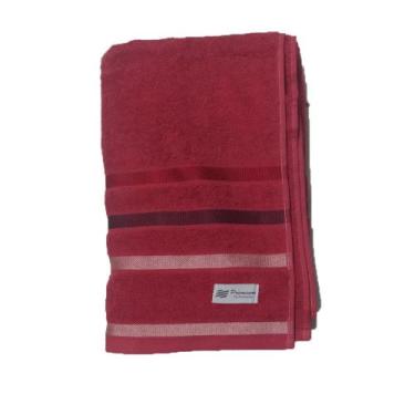 Imagem de Toalha de Banho Teka Premium Lumiere Vermelho Escuro 100% Algodão - TE