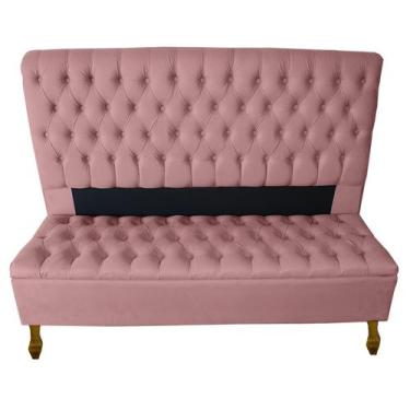 Imagem de Jogo Cabeceira + Recamier Baú Iza Para Cama Box Casal Queen 160 Cm - S