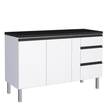 Imagem de Balcão de Aço 150 Gaia com Tampo Cozimax Branco 
