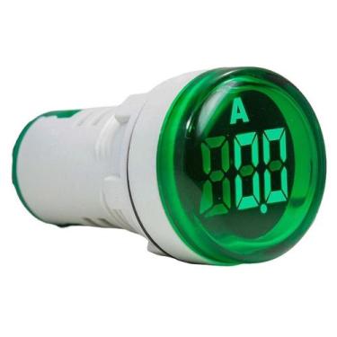 Imagem de Amperimetro Digital Verde 0-100A 50-380Vca 22Mm Metaltex
