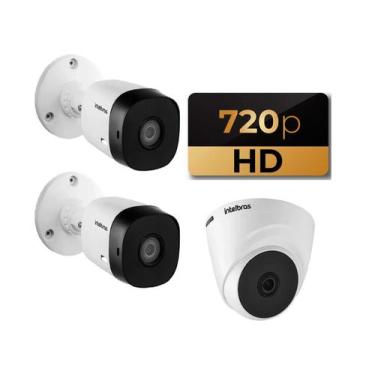 Imagem de Kit Câm. 2 1120 Bullet e 1 1120 Dome VHC 720p 20m Intelbras