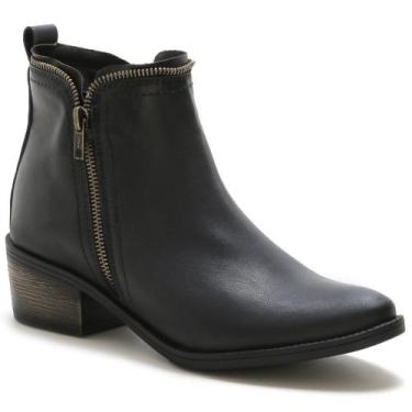 Imagem de Bota Botinha Feminina Beauty Cano Curto Ziper - Franboots, Preto, 40