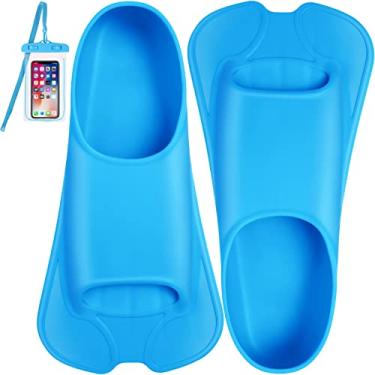 Imagem de Happyouth Nadadeiras, Nadadeiras de Treinamento de Natação Nadadeiras Curtas Nadadeiras de Silicone Nadadeiras de Natação com Bolsa de Malha para Natação de Volta Crianças Adultos Homens Mulheres