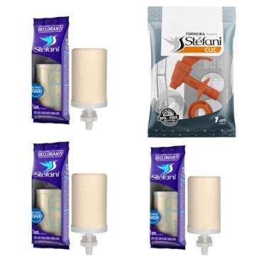 Imagem de Kit 03 un Vela Stéfani Declorante Dupla Ação Carvão Ativado + 01 un To