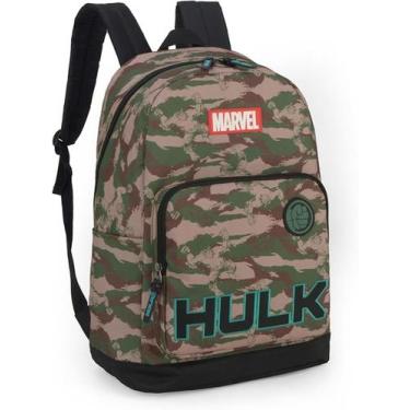 Imagem de Mochila Escolar de Costas Camuflada Hulk Luxcel Verde