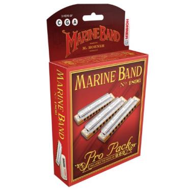 Imagem de Hohner Marine Band Pro Pack inclui chave G, C, A (3P1896BX)