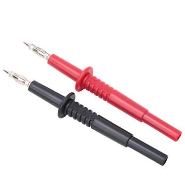 Imagem de 2 PCS P5011 4mm Banana Plug Sonda de Teste Conector Chumbo de Teste, PA + Latão Niquelado, Vermelho Preto, Manutenção de Veículos, Teste Industrial Elétrico