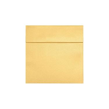 Imagem de 4 x 4 envelopes quadrados c/descasque e pressione - (50 qt.), Gold Metallic