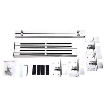 Imagem de Ioensy 2 pces 71-100cm undermount pia suporta suportes de aço inoxidável para economia de espaço do banheiro facilmente instalar ajustável