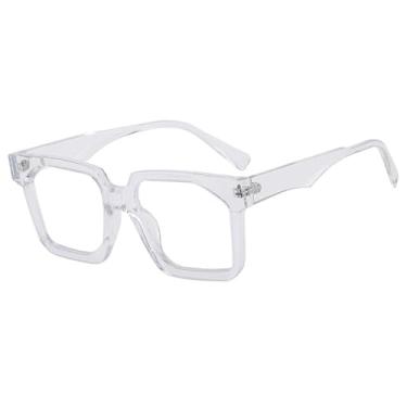 Imagem de HCPIHF Armação de óculos feminina transparente, armação vintage masculina, 8, tamanho único