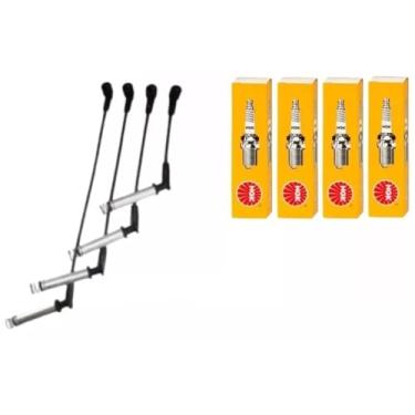 Imagem de KIT DE VELAS + CABOS DE IGNIÇÃO PRISMA MONTANA MERIVA CORSA COBALT 1.4 8V ECONOFLEX 2006 EM DIANTE