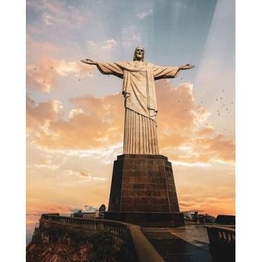 Imagem de Quebra-Cabeça Infantil Cristo Redentor 64 Peças MDF 18x26 - Brothers M