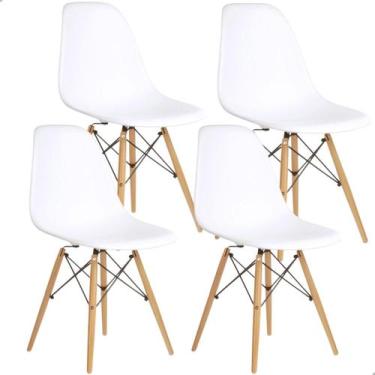 Imagem de Cadeira Jantar Charles Eames Eiffel Wood Kit 4 Unid Original - BEST, B