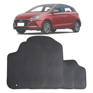 Imagem de Jogo de Tapete Borracha Pvc Hyundai Hb20 2020 21 22 23 Preto Antiderra