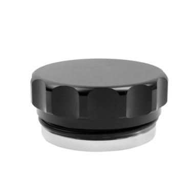 Imagem de LC LICTOP Boleto de solda de liga de alumínio de 6,5 cm no enchimento da tampa do pescoço óleo combustível tanque de água, preto e prata