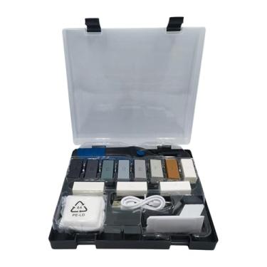 Imagem de Ioensy Kit de reparo de piso de pp com 11 acessórios multiuso de de cera Caixa de armazenamento 19x19.5x4cm Ferramentas de reparo de lacunas de