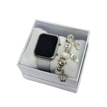 Imagem de Relógio Feminino Pulseira de Silicone Digital Led Acompanha Pulseira -
