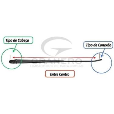 Imagem de Braço do limpador Volkswagen Gol 1980 a 1996 GRANERO 744 E