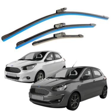 Imagem de Kit Palhetas Limpador Parabrisa Silicone Ford Ka 2014 À 2022 - TIGER A