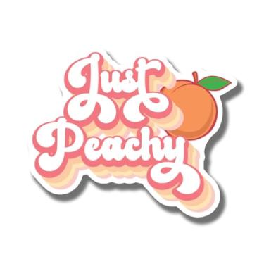 Imagem de Ímã Just Peachy - Ímã de água salgada para férias na praia - Ímã de superfície de metal de geladeira para carro caminhão para-choque - 12 cm no lado mais longo - Feito nos EUA - AAMT0082