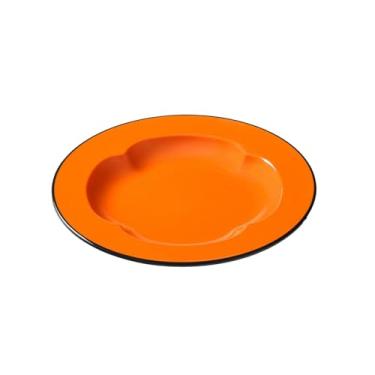 Imagem de Pratos de mesa comerciais de abas largas, pratos de refogados personalizados para restaurante - 226510 preto laranja