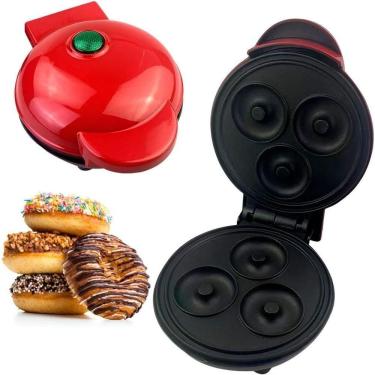 Imagem de Máquina De Donuts Mini Rosquinhas Dupla Face 110v Antiaderente 3 Moldes/cavidades 12cm X 16cm