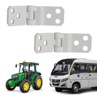 Imagem de Par 2 Dobradiças P/ Porta Ferro Agrícola ônibus E Uso Geral - UN / 2 F