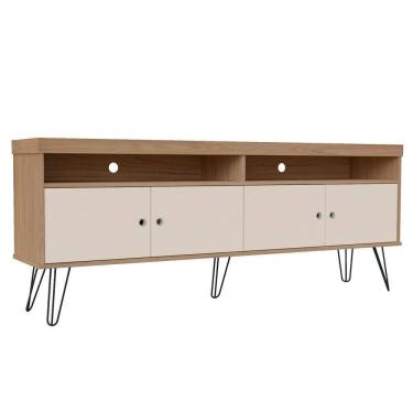Imagem de Rack Para Sala De Tv 75 Pol 160 Cm 4217 Carvalho Off White Arly Carvalho Off White
