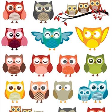 Imagem de Papel De Parede Adesivo Coruja Pássaros Quarto 10m