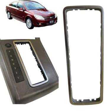 Imagem de Base Superior De Acabamento Console Câmbio Automático Compatível Com Vectra 2006 Á 2012 (CROMADO)