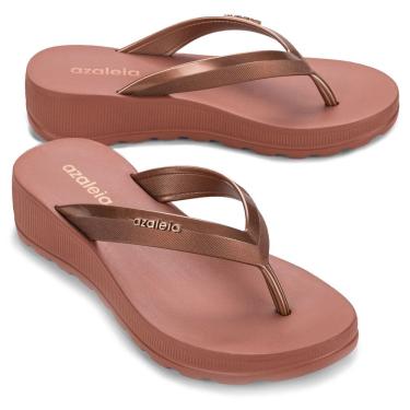 Imagem de Tamanco Anabela Baixo Azaleia Fabi Light Feminino - Nude