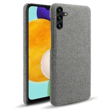 Imagem de Capa para Samsung Galaxy A13 5G,Capa desenhada em lona,Case Protetora Ultrafina com Empunhadura Macia,Design em Tecido Antichoque e Antiarranhões-Gray