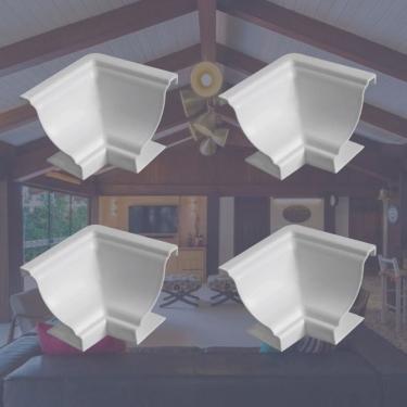 Imagem de Kit 5 Caixas com 60 Peças Cantoneira Interna Pvc 25x25mm com Engate Rápido Permatti Branco