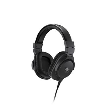 Imagem de Yamaha Fones de ouvido para estúdio HPH-MT5 – Fones de ouvido dobráveis com cabo de 3 m e plugue adaptador estéreo padrão de 6,3 mm, preto
