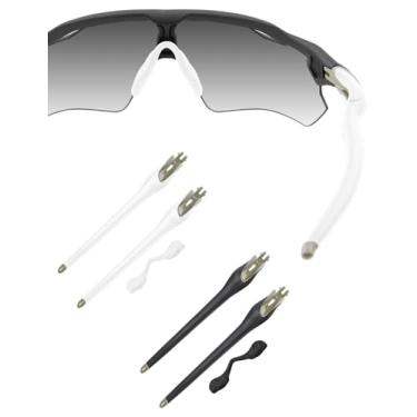 Imagem de HILEEN Óculos de sol de substituição cinza claro para óculos de sol Oakley Radar EV Path Pitch Advancer - preto + branco